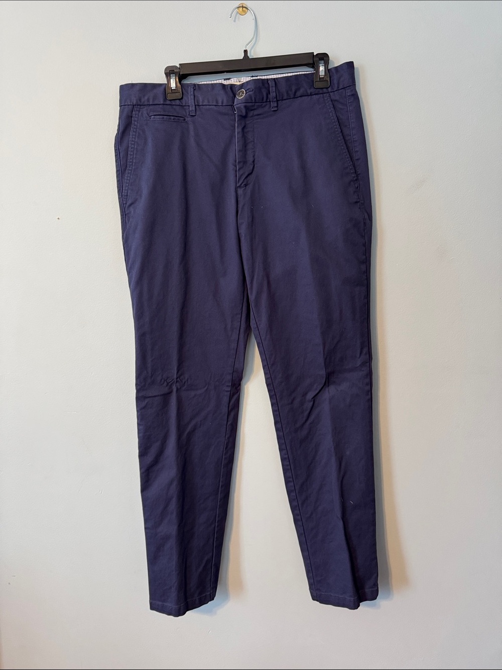 Men's Navy Chinos - Classic Straight Fit